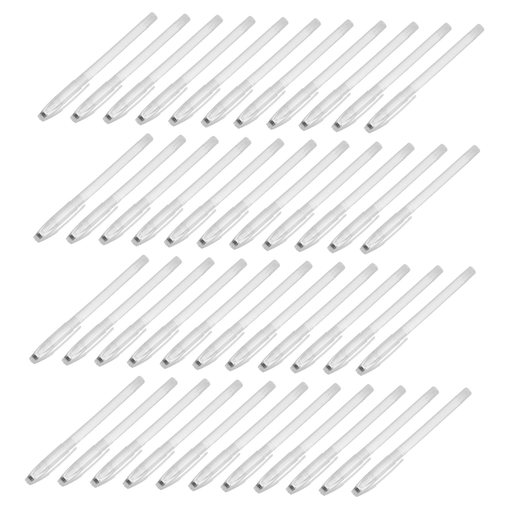 UKCOCO 100 pièces de stylos transparents vides pour recharge gel étudiants fournitures scolaires résistants et pratiques