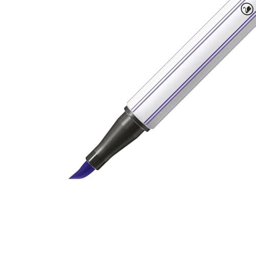 STABILO Feutre pinceau Pen 68 brush - Couleurs vives - Enfants - TravAIL & ÉCRIRE x 24 feutres - Etui carton - gamme ART