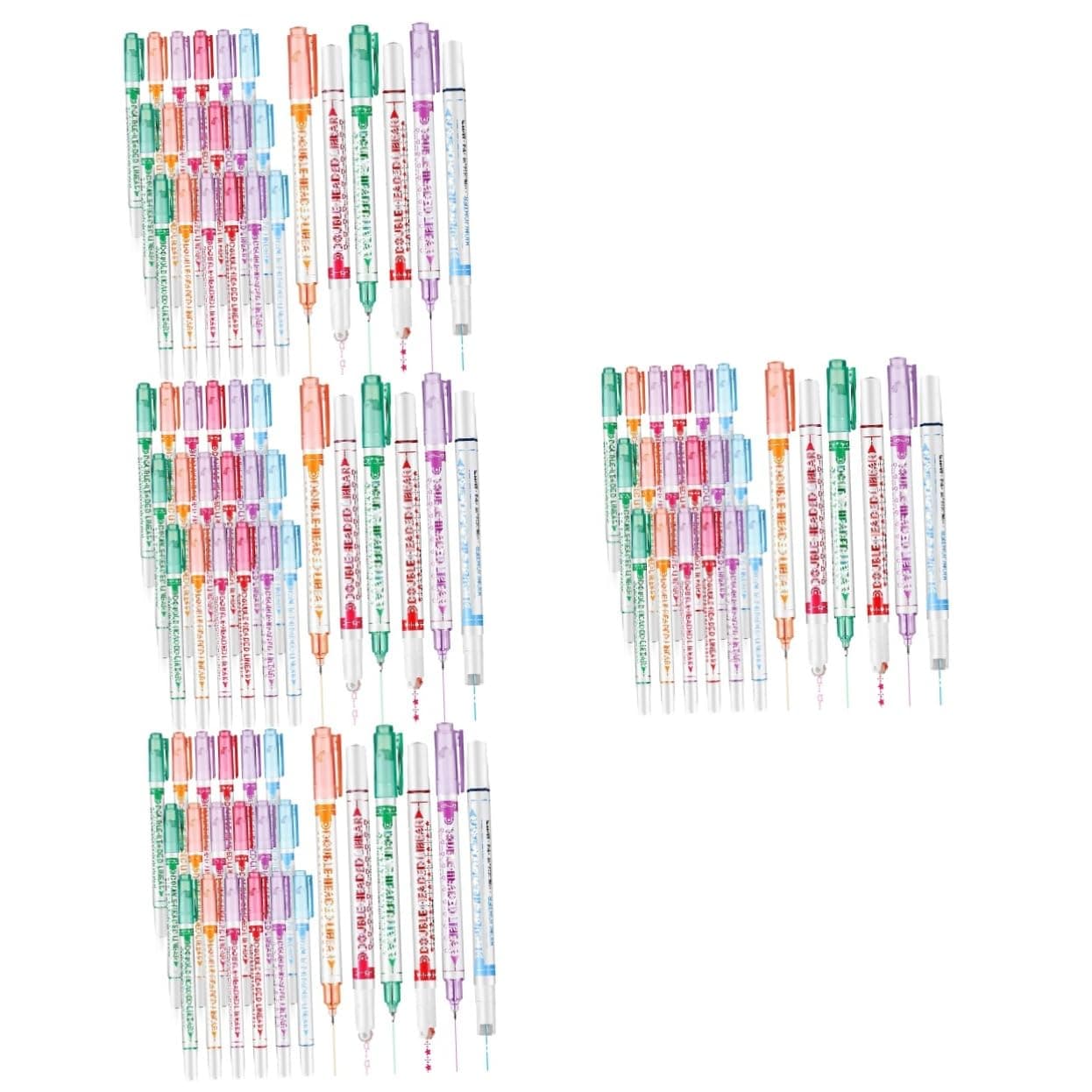 Housoutil 4 Ensembles Double Tip Fluorescent Pens Set Pour Études Avec Roller Et Brosses fines Pour Planificateur et Bri