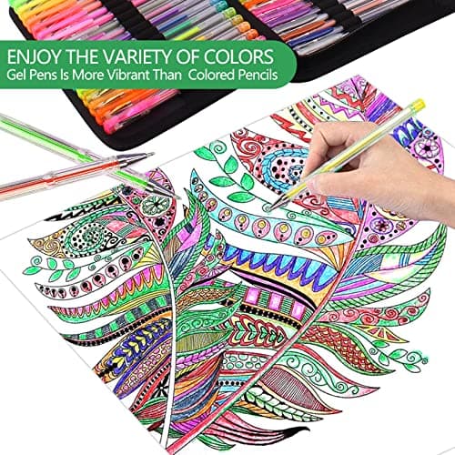 Melifluo Lot de 120 Stylos Gel Pailletés - 60 Couleurs avec 60 Recharges pour Coloriage et Dessin - Idéal pour Adulte et