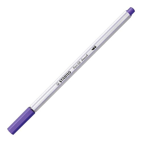 STABILO Feutre pinceau Pen 68 brush - Couleurs vives - Enfants - TravAIL & ÉCRIRE x 24 feutres - Etui carton - gamme ART