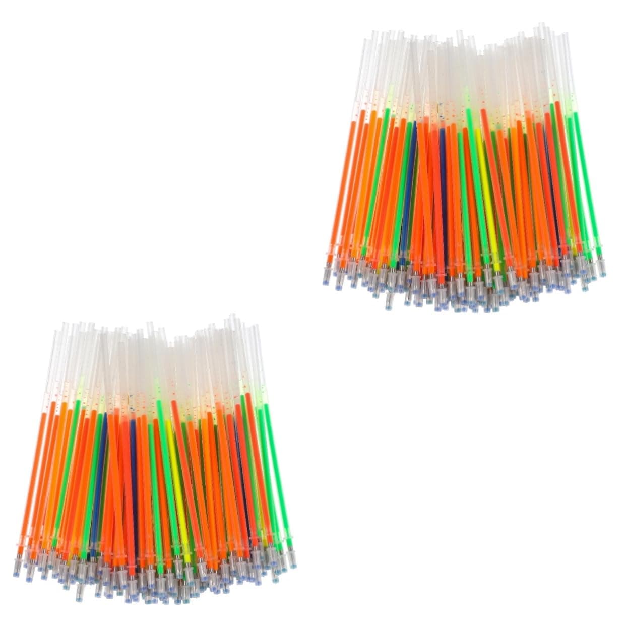 NUOBESTY Stylos Gel Décoratifs Lot de 2 Recharges Colorées pour Étudiants au Bureau et à la Maison - 100 Pièces