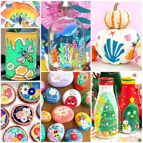 Set Efimeso de marqueurs acryliques 120 couleurs pour peinture sur rocaille, céramique, pierre, verre, bois et métal - P