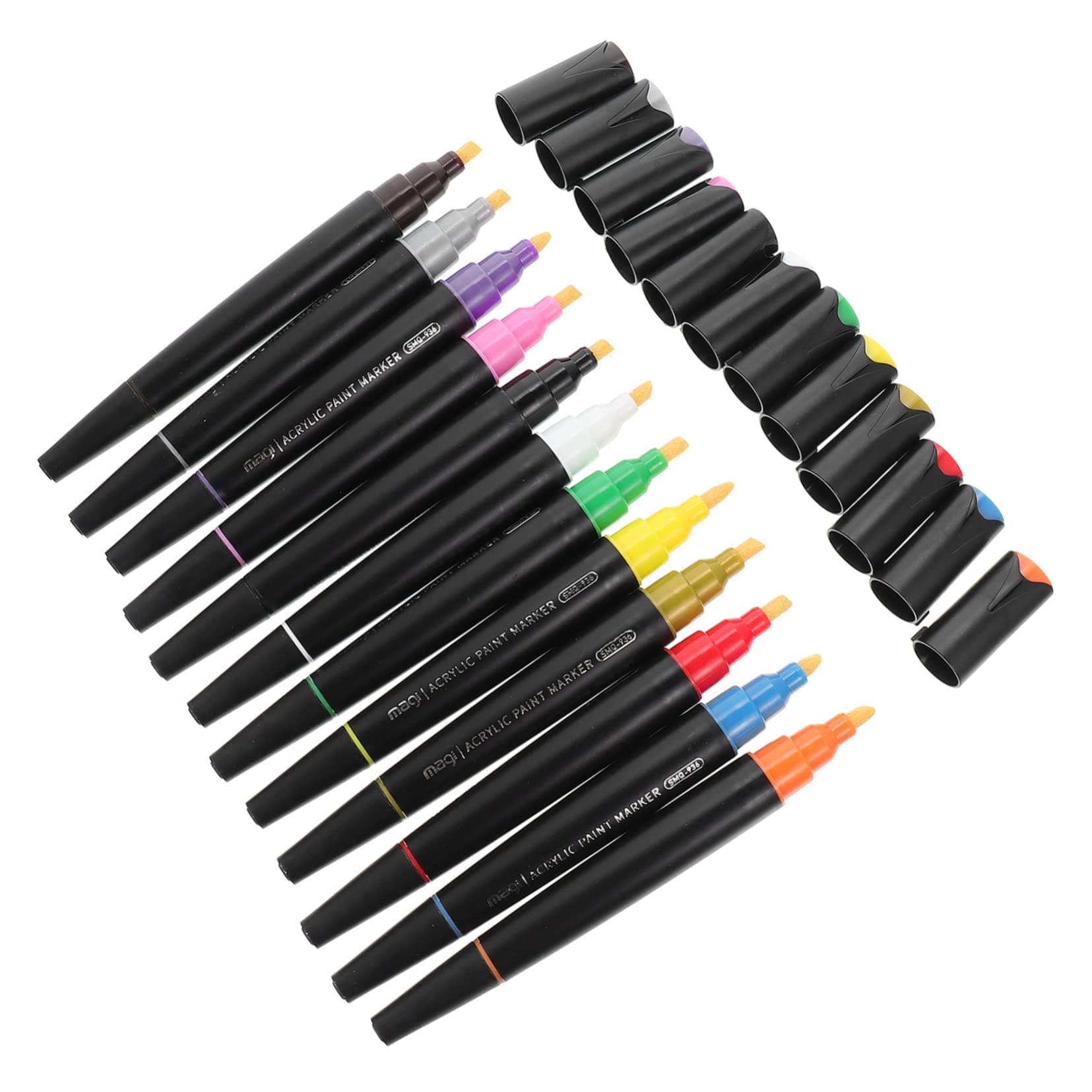 TOPPERFUN Marqueurs Acryliques Étanches Couleurs Multifonctionnels Pour Art Et Cartes De Vœux