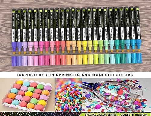 Marqueurs acrylique 3 mm non toxiques pour peinture Verre BoisMetalToilePoteriePlastique Projets bricolage Illustration