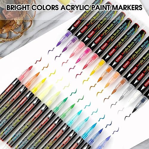 Marqueurs acryliques Colpart pour lettrage - marqueur peinture acrylique Colpart pour fabrication de cartes, peinture su