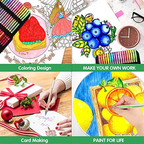 Melifluo Lot de 120 Stylos Gel Pailletés - 60 Couleurs avec 60 Recharges pour Coloriage et Dessin - Idéal pour Adulte et