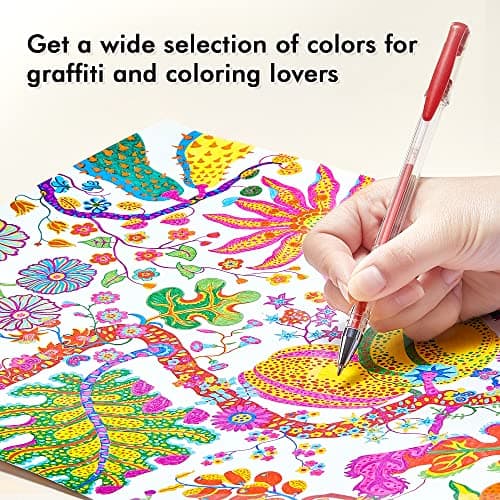 Shuttle Art 120 Stylos Gel Couleurs Non Toxiques, Perfect pour Adultes et Enfants, Coloriage et Dessin, Haute Qualité et