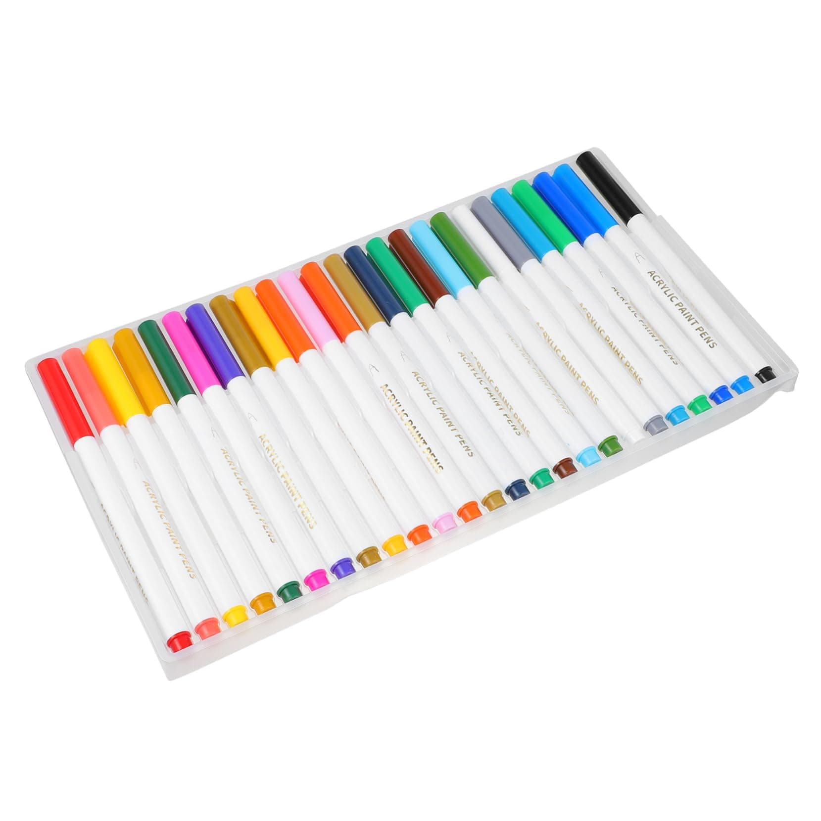 DIYEAH 25 Pièces Set de Feutres Acryliques Marqueurs Peinture Pratiques pour Enfants à Dessin et Coloriage Scène d'Art E