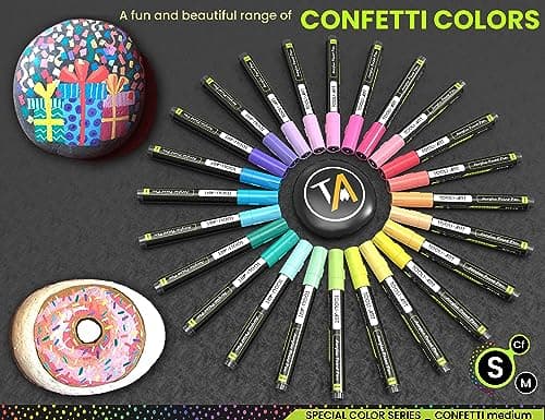 Marqueurs acrylique 3 mm non toxiques pour peinture Verre BoisMetalToilePoteriePlastique Projets bricolage Illustration