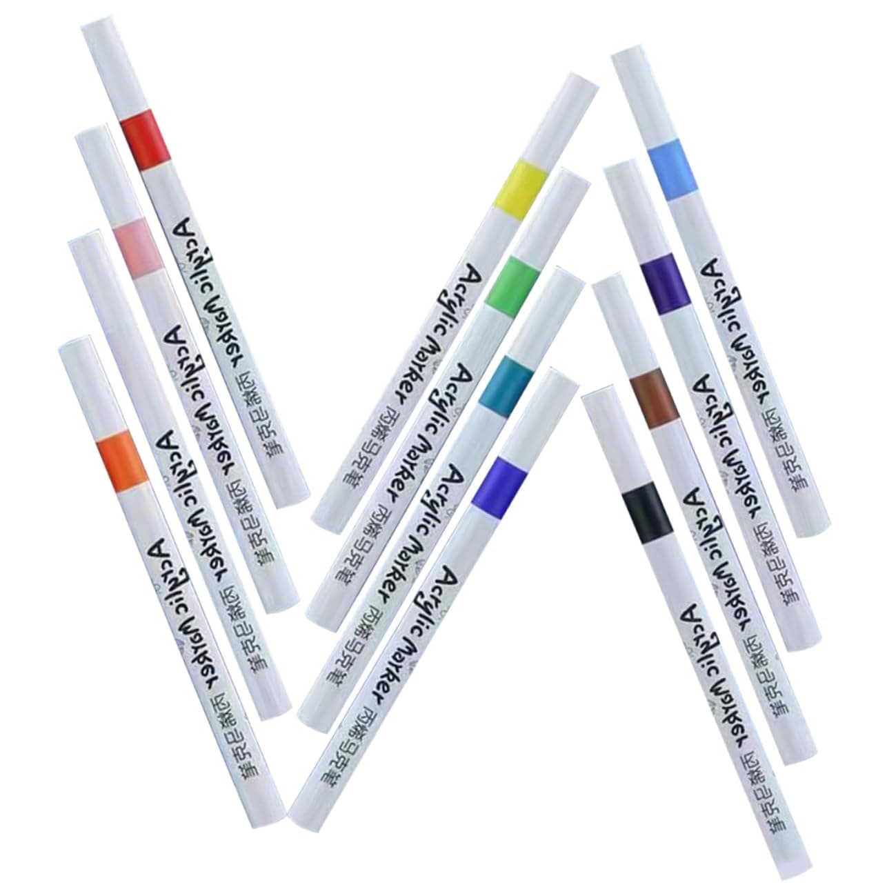 DIYEAH Couleuriffiques Lot de 12 Stylos à Colorier à Eau pour Enfants - Faciles à Utiliser - Designs Engagants - 12 Pièc