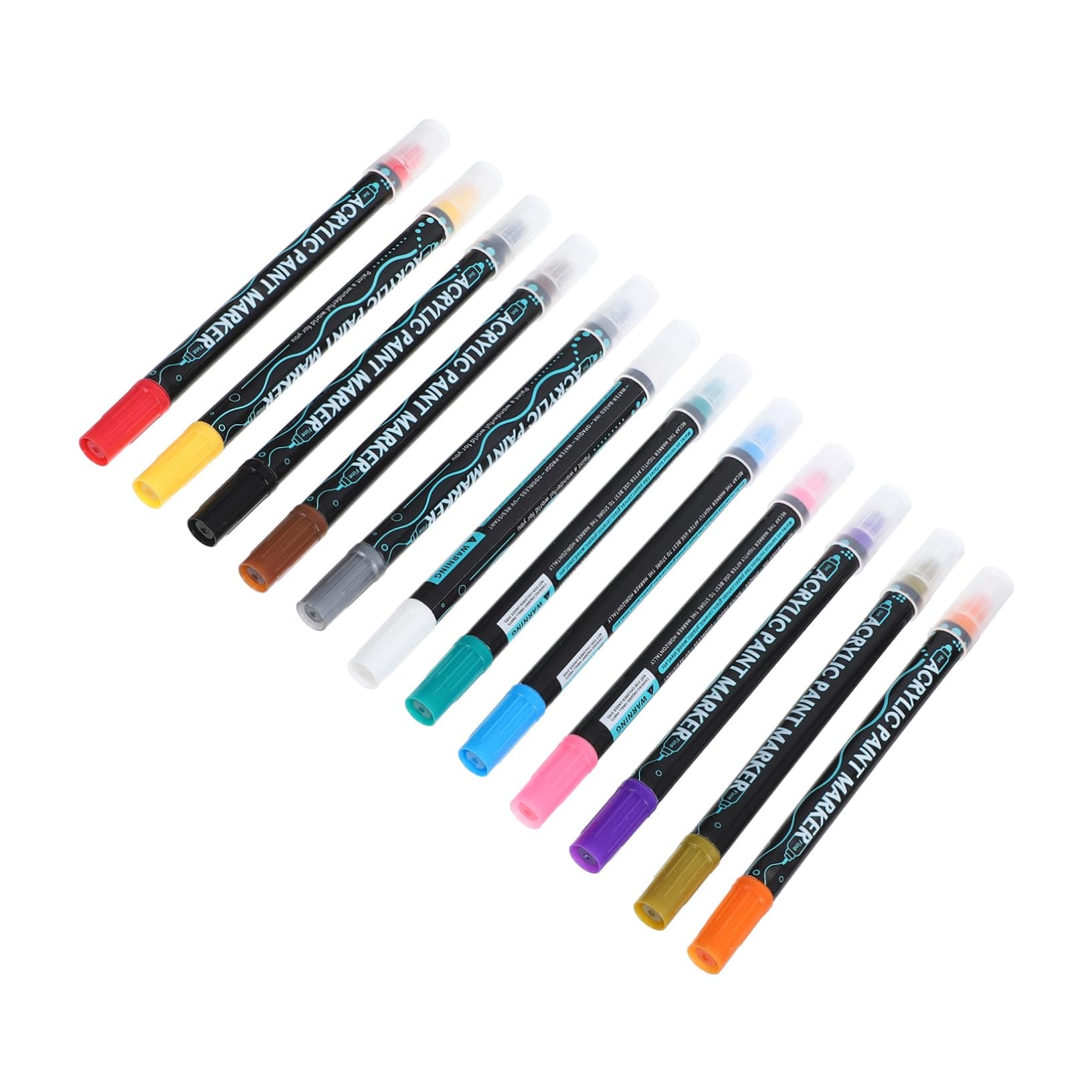 DIYEAH Marqueurs Acrylique 12Pièces Pour Tasses Céramique Verre Bois Adultes Artisanat Fournitures ArtISTiques