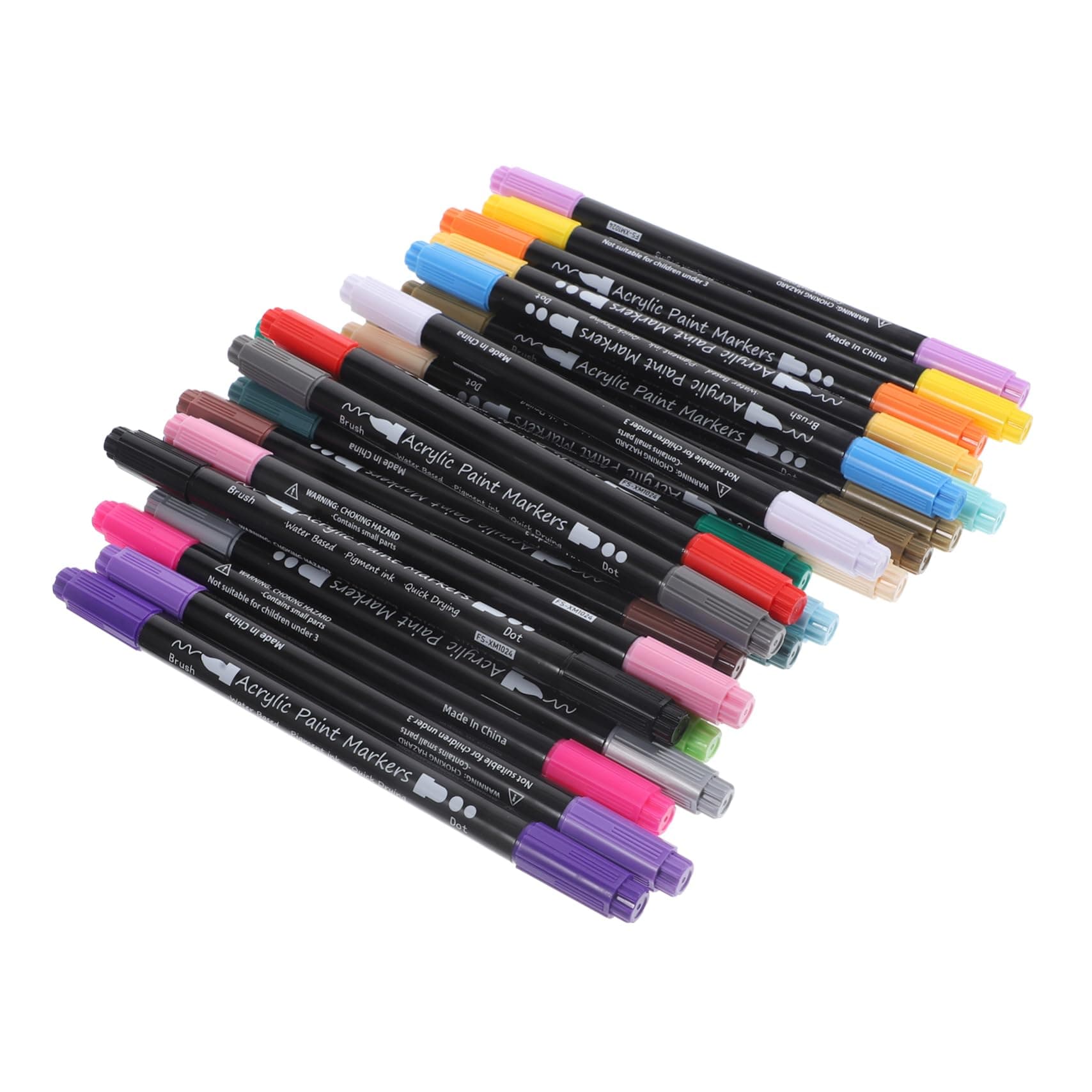 DIYEAH Ensemble Acrylique Double Pointe pour Peinture Créative - Ados et Adulti - Ateliers et Événements - 1 Ensemble -