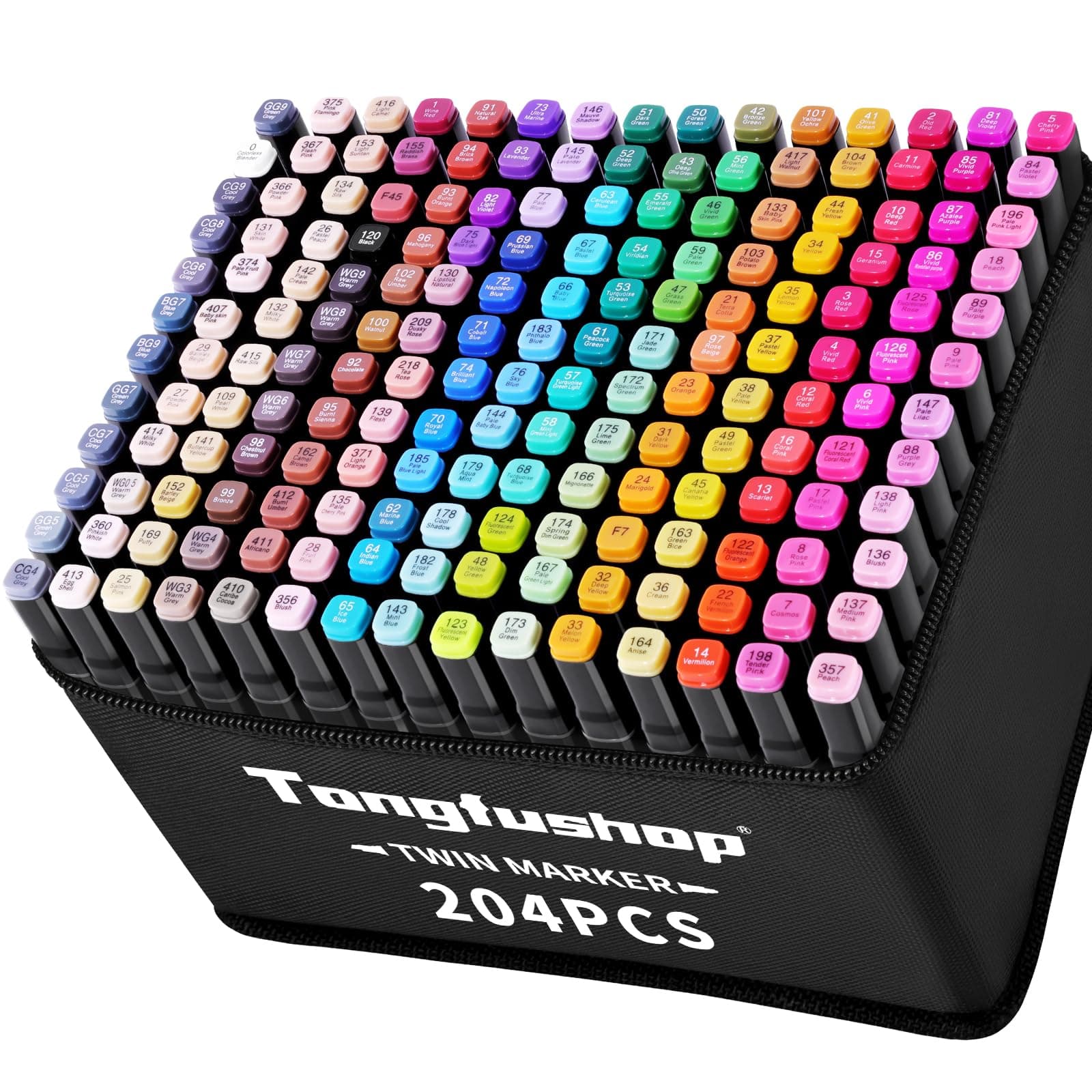 Tongfushop Feutres à Alcool 204 Couleurs Adulte Art Séchage Rapide