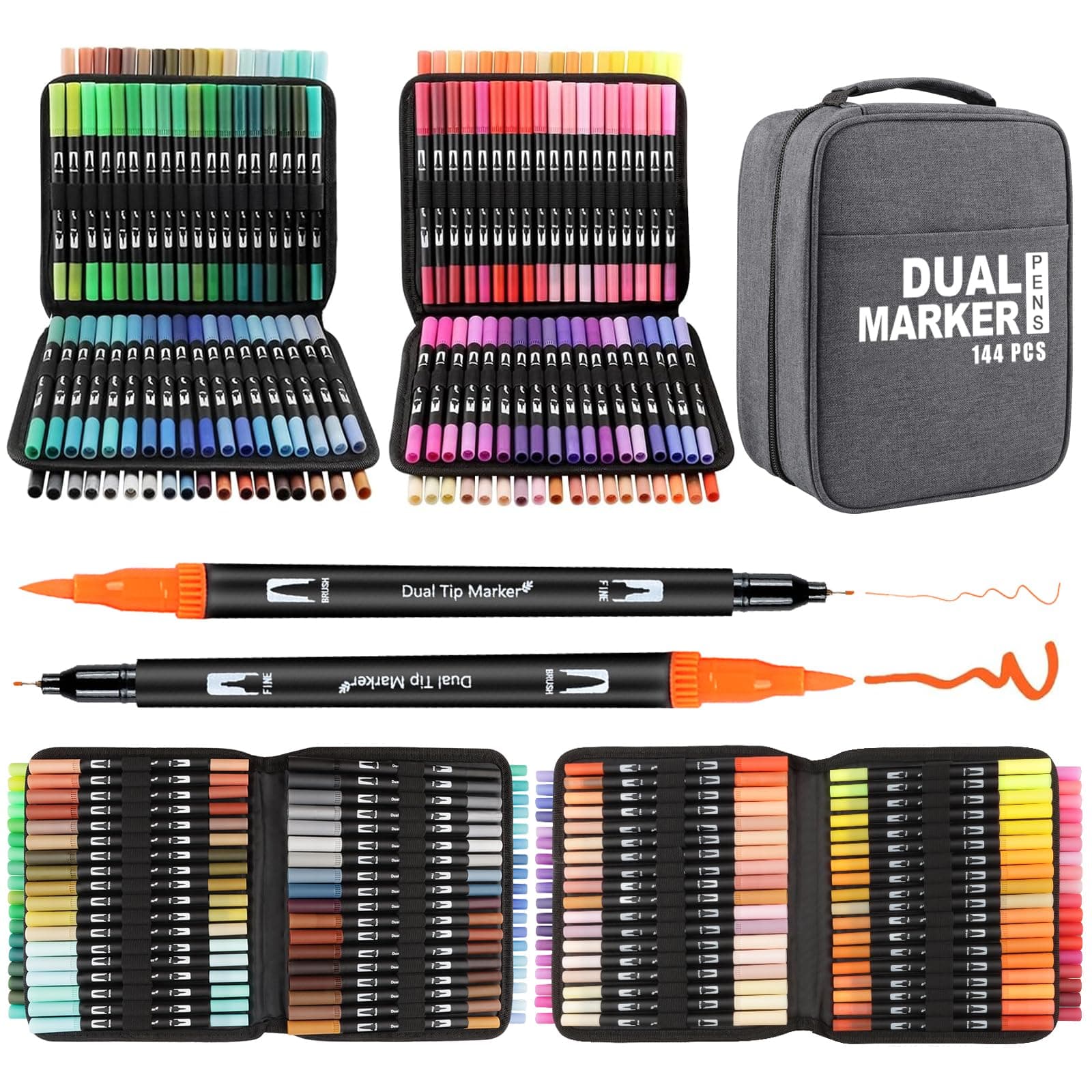 Feutres Coloriage Adulte Gelanty 168 Stylos Calligraphie Art