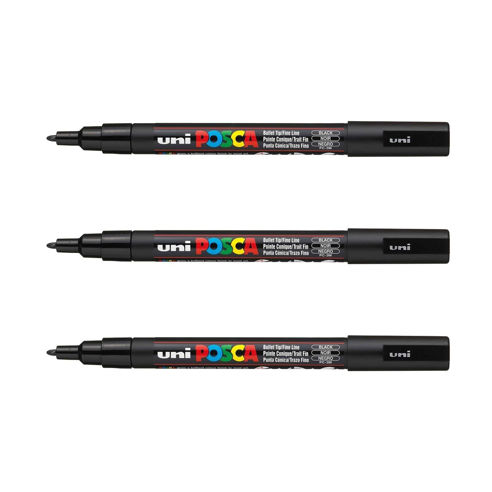 POSCA - Marqueurs à Base d'Eau pour Peinture - Pointe Conique et Fine - Tout Support Compatible - Pour Professionnels et